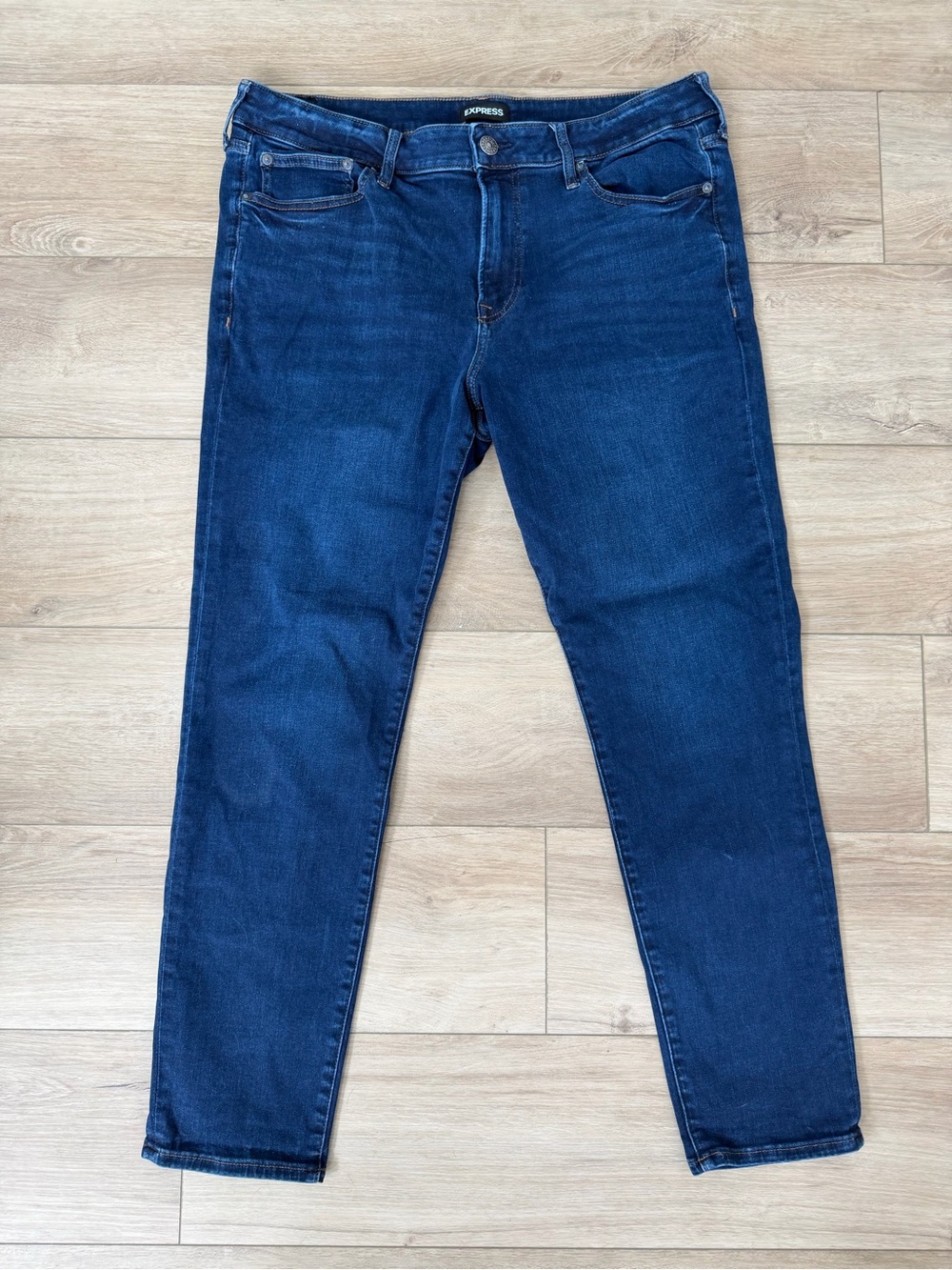 Express Men’s 36x30 Skinny Hyper Stretch Dark Wash Jeans